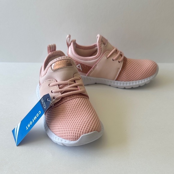 NWT Nautica Pink Kids Sneakers, Size 10 - Picture 1 of 7